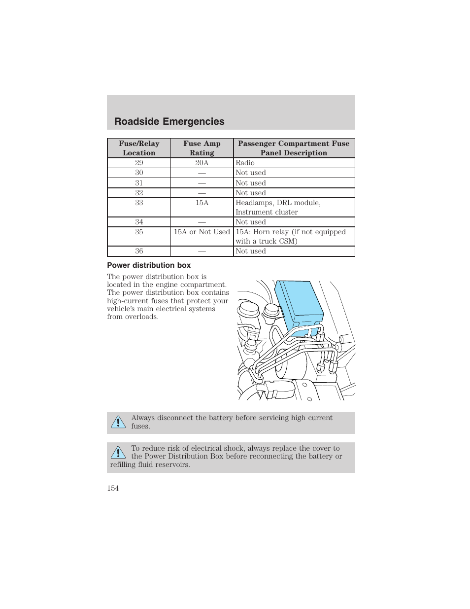 Roadside emergencies | FORD 2003 Ranger v.2 User Manual | Page 154 / 248