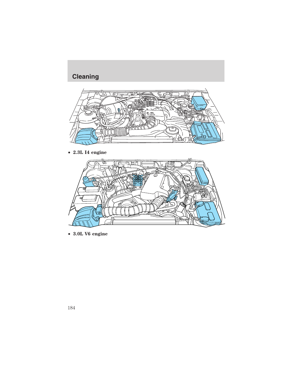 Cleaning | FORD 2003 Ranger v.2 User Manual | Page 184 / 248