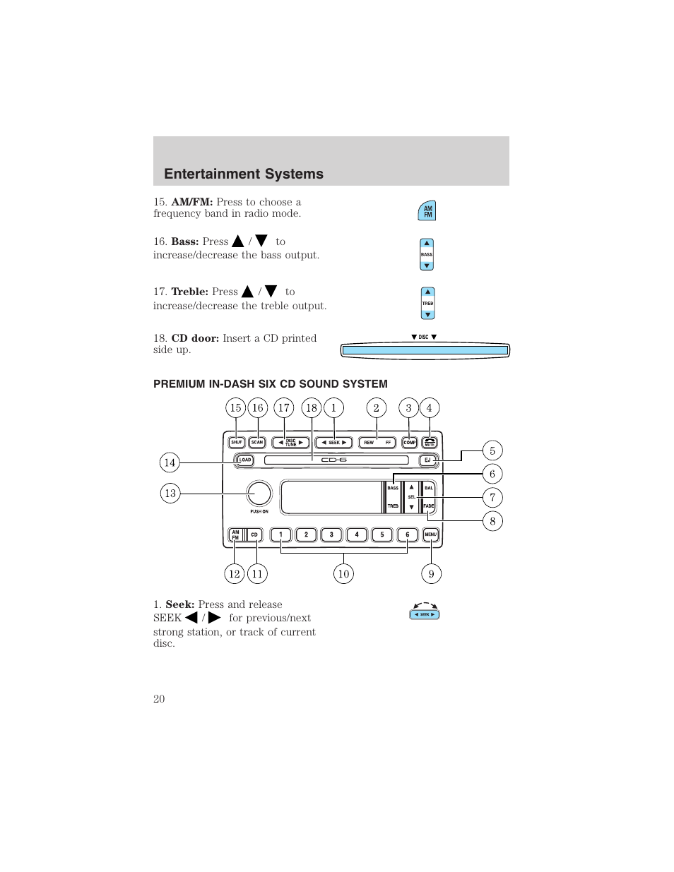 Entertainment systems | FORD 2003 Ranger v.2 User Manual | Page 20 / 248
