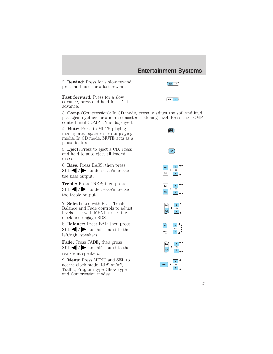 Entertainment systems | FORD 2003 Ranger v.2 User Manual | Page 21 / 248