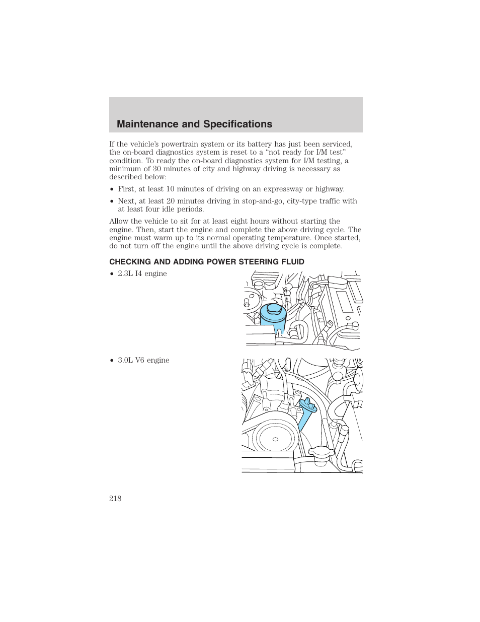 Maintenance and specifications | FORD 2003 Ranger v.2 User Manual | Page 218 / 248