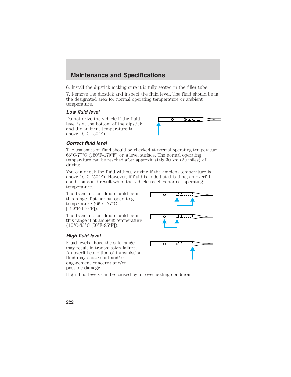 Maintenance and specifications | FORD 2003 Ranger v.2 User Manual | Page 222 / 248