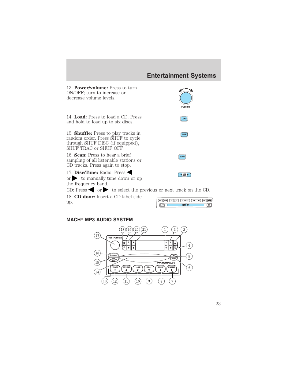 Entertainment systems | FORD 2003 Ranger v.2 User Manual | Page 23 / 248