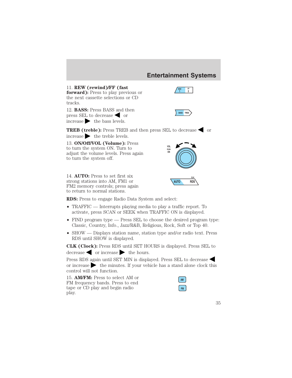Entertainment systems | FORD 2003 Ranger v.2 User Manual | Page 35 / 248