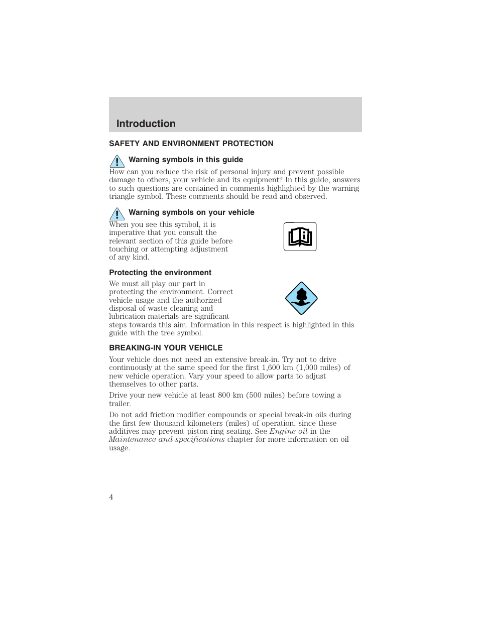 Introduction | FORD 2003 Ranger v.2 User Manual | Page 4 / 248