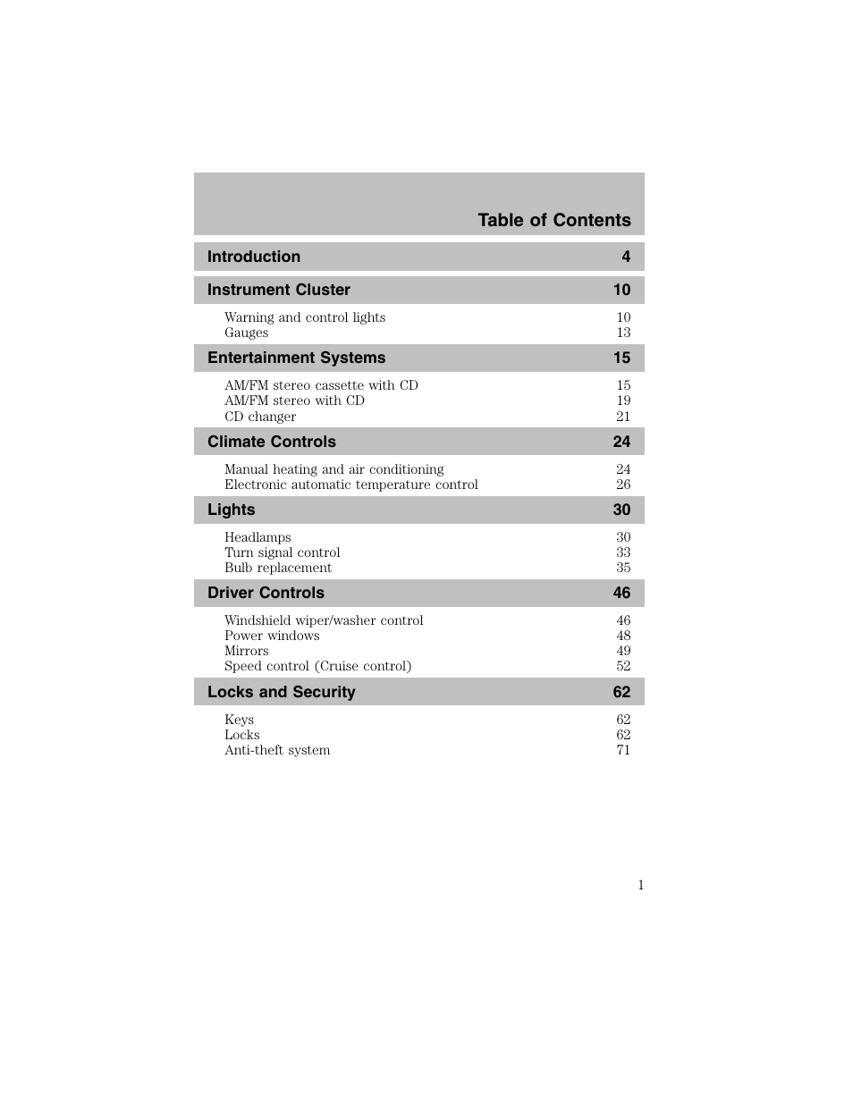 FORD 2003 Taurus v.1 User Manual | 216 pages