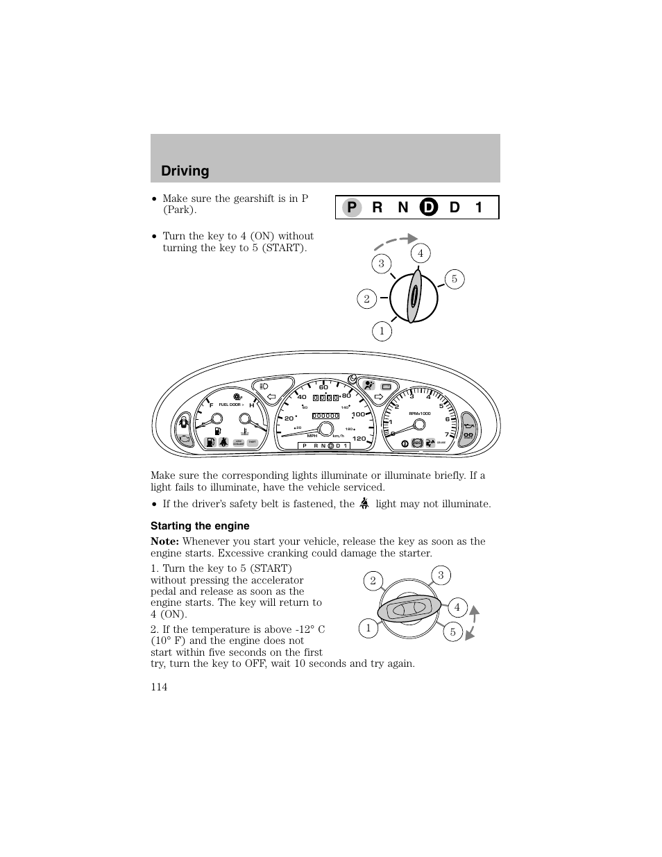 Driving | FORD 2003 Taurus v.1 User Manual | Page 114 / 216