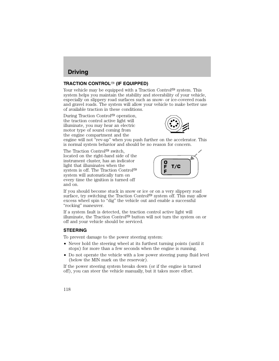 Driving | FORD 2003 Taurus v.1 User Manual | Page 118 / 216