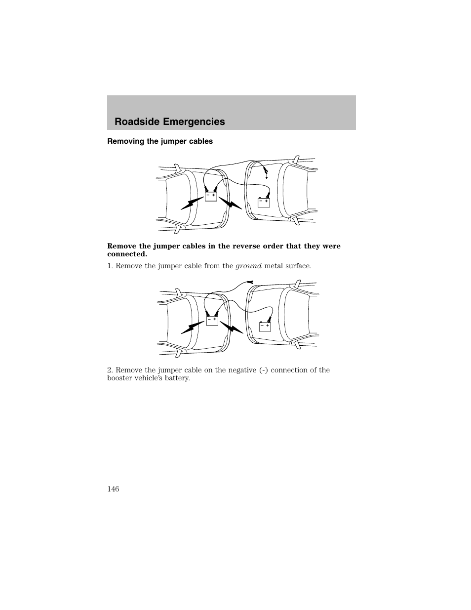 Roadside emergencies | FORD 2003 Taurus v.1 User Manual | Page 146 / 216