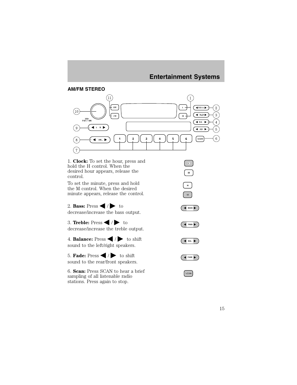 Entertainment systems | FORD 2003 Taurus v.1 User Manual | Page 15 / 216