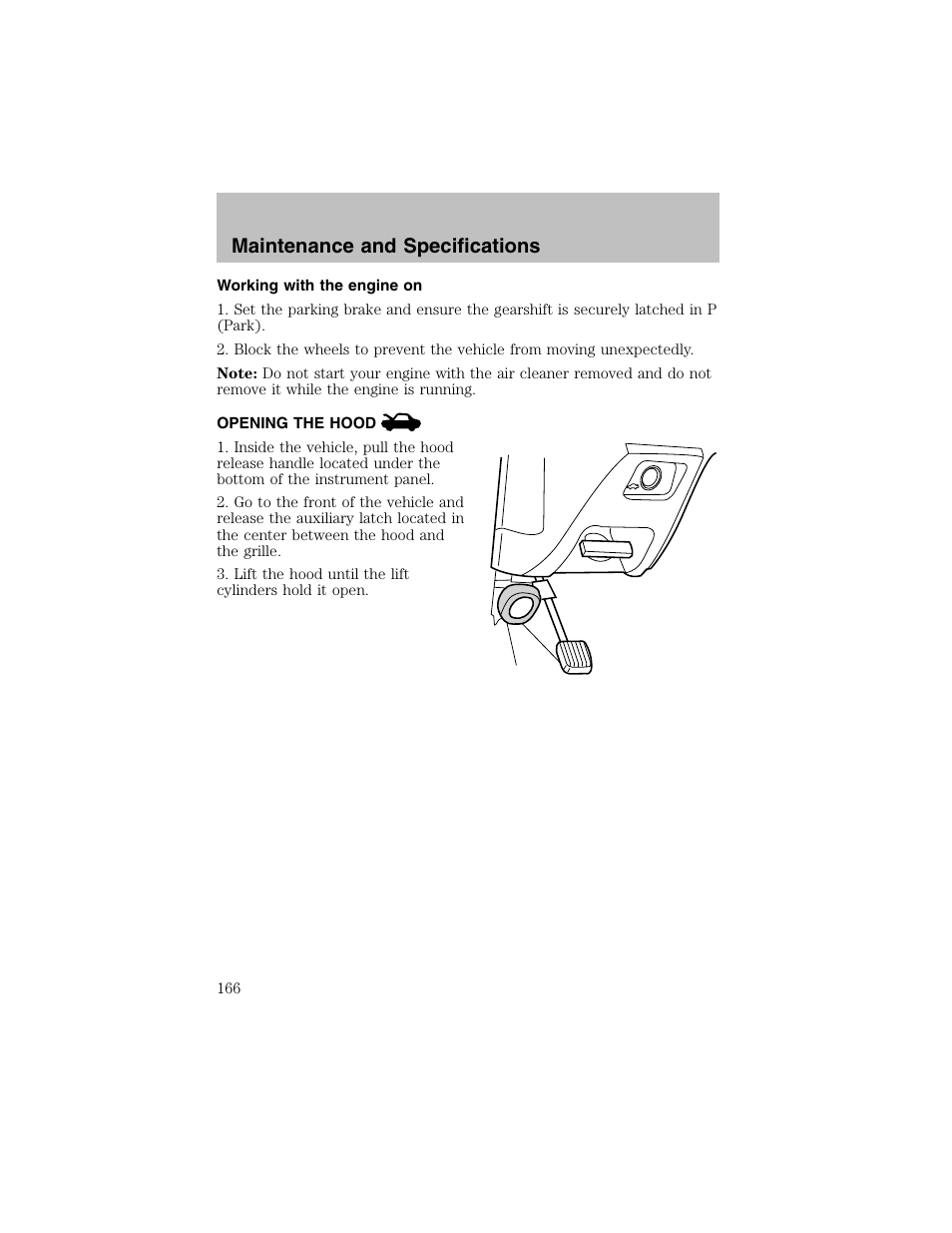Maintenance and specifications | FORD 2003 Taurus v.1 User Manual | Page 166 / 216