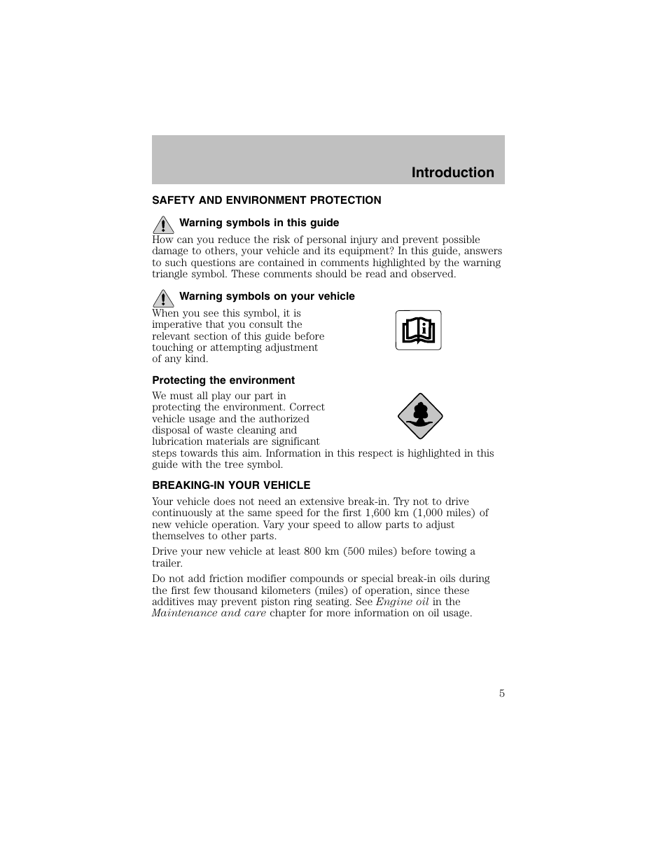 Introduction | FORD 2003 Taurus v.1 User Manual | Page 5 / 216