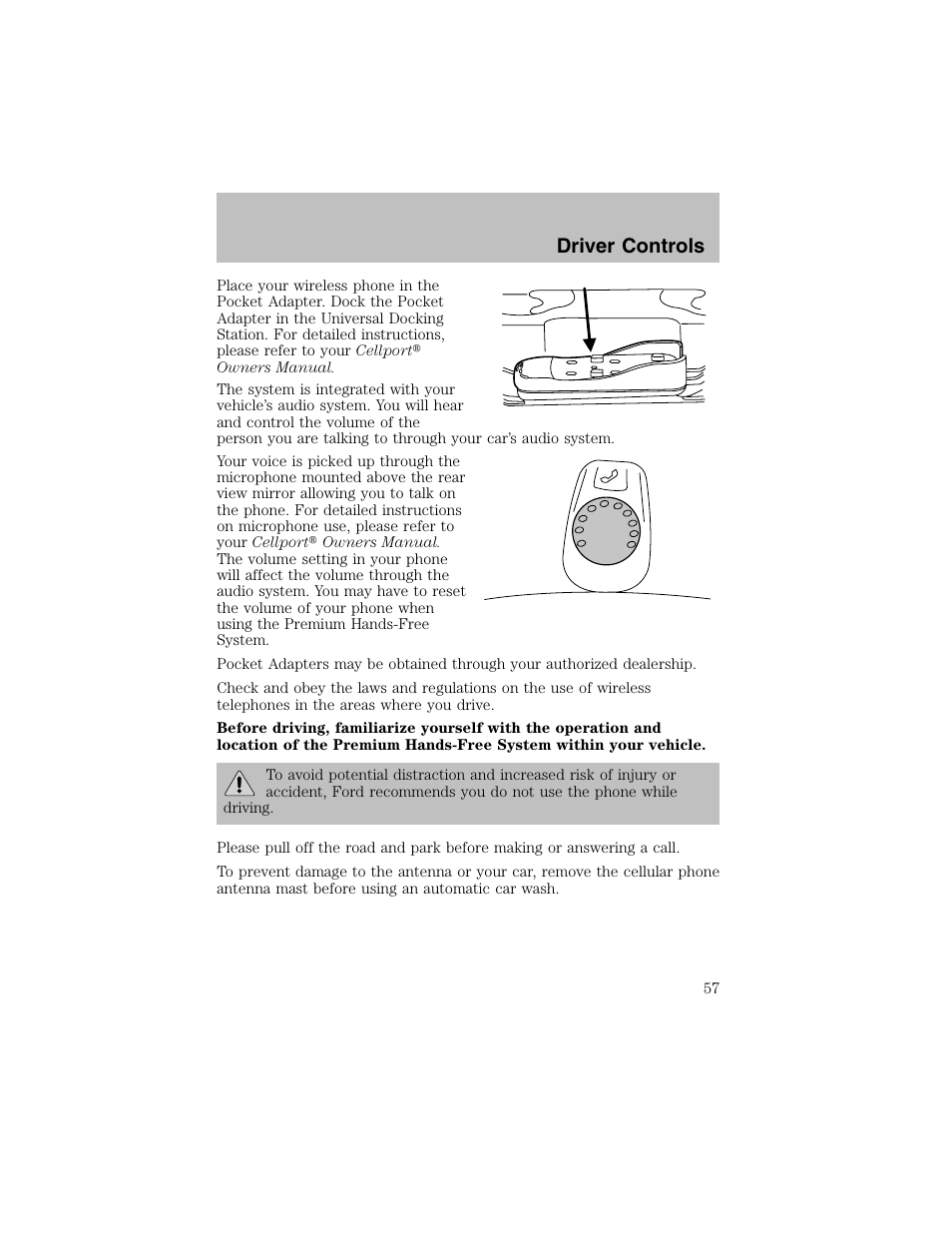 Driver controls | FORD 2003 Taurus v.1 User Manual | Page 57 / 216