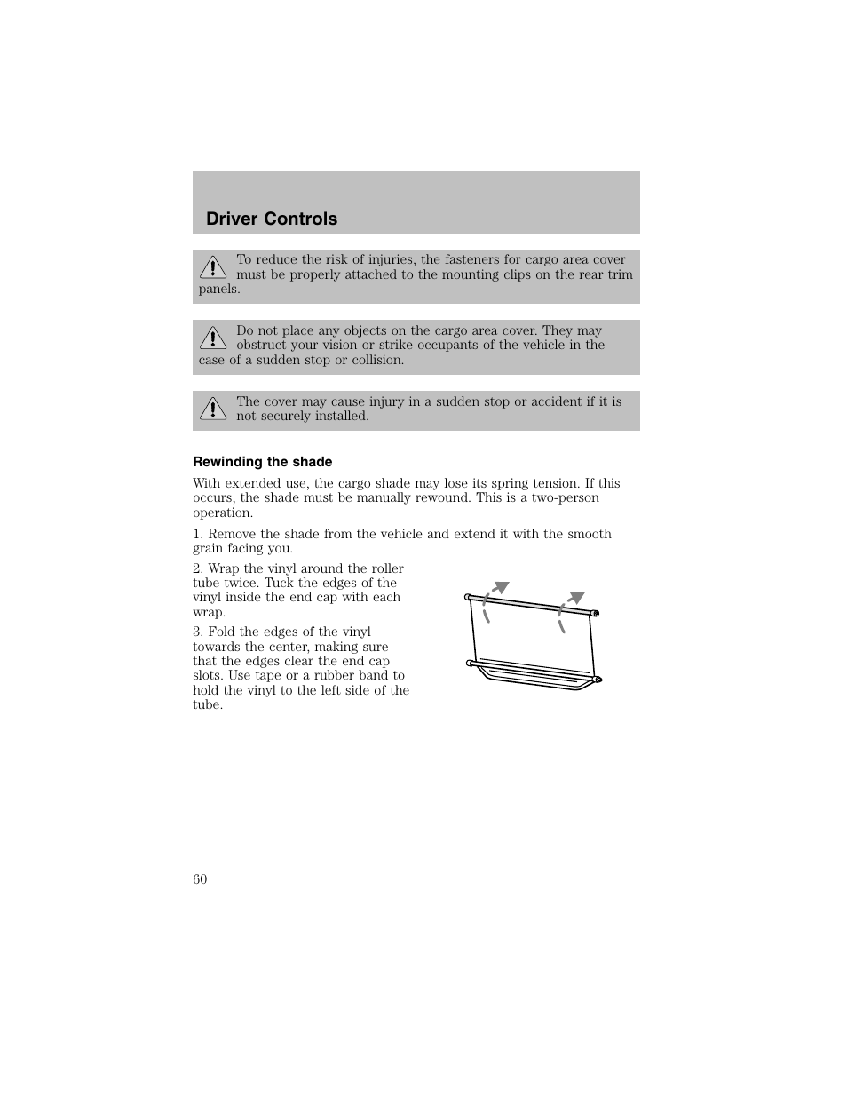 Driver controls | FORD 2003 Taurus v.1 User Manual | Page 60 / 216