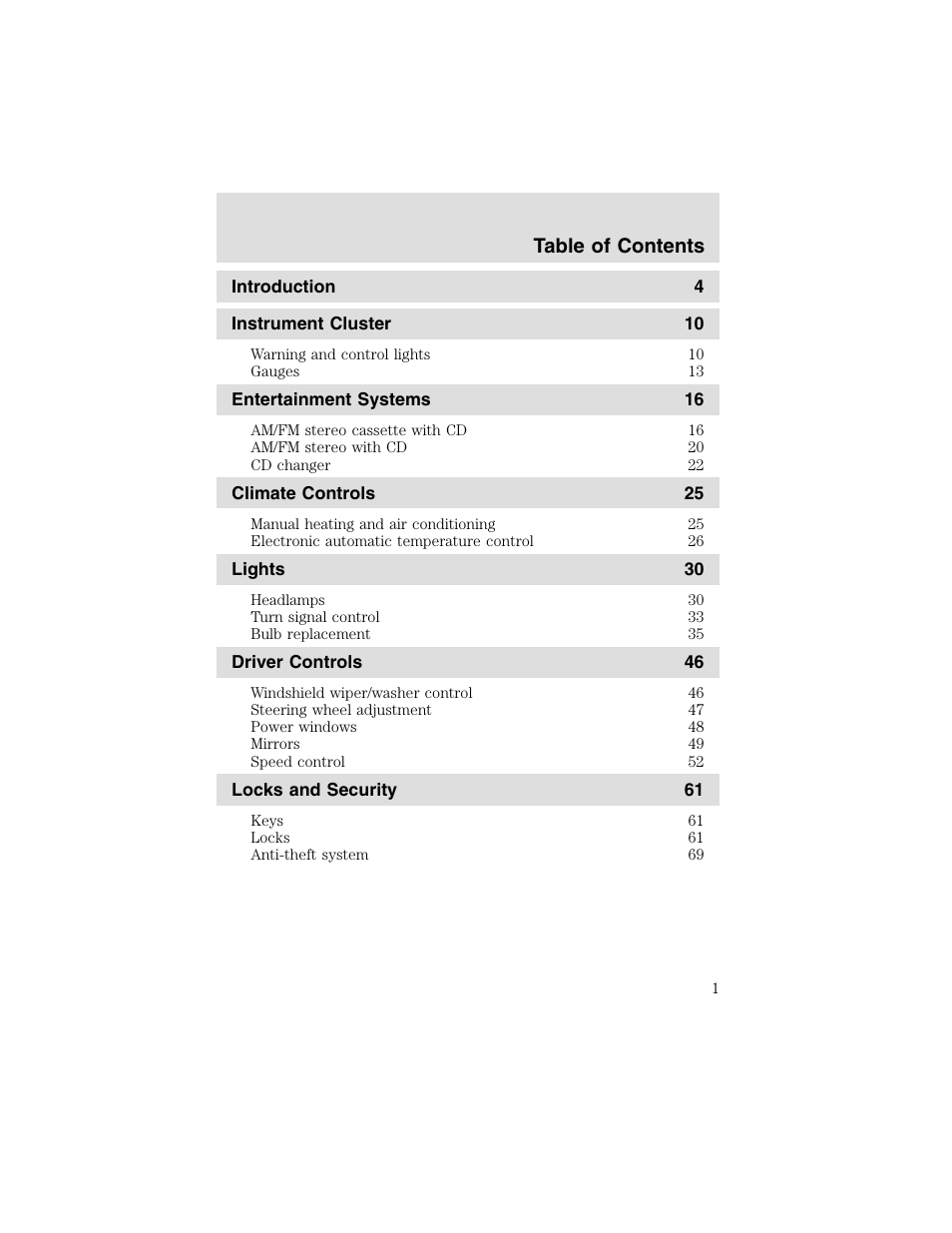 FORD 2003 Taurus v.2 User Manual | 216 pages