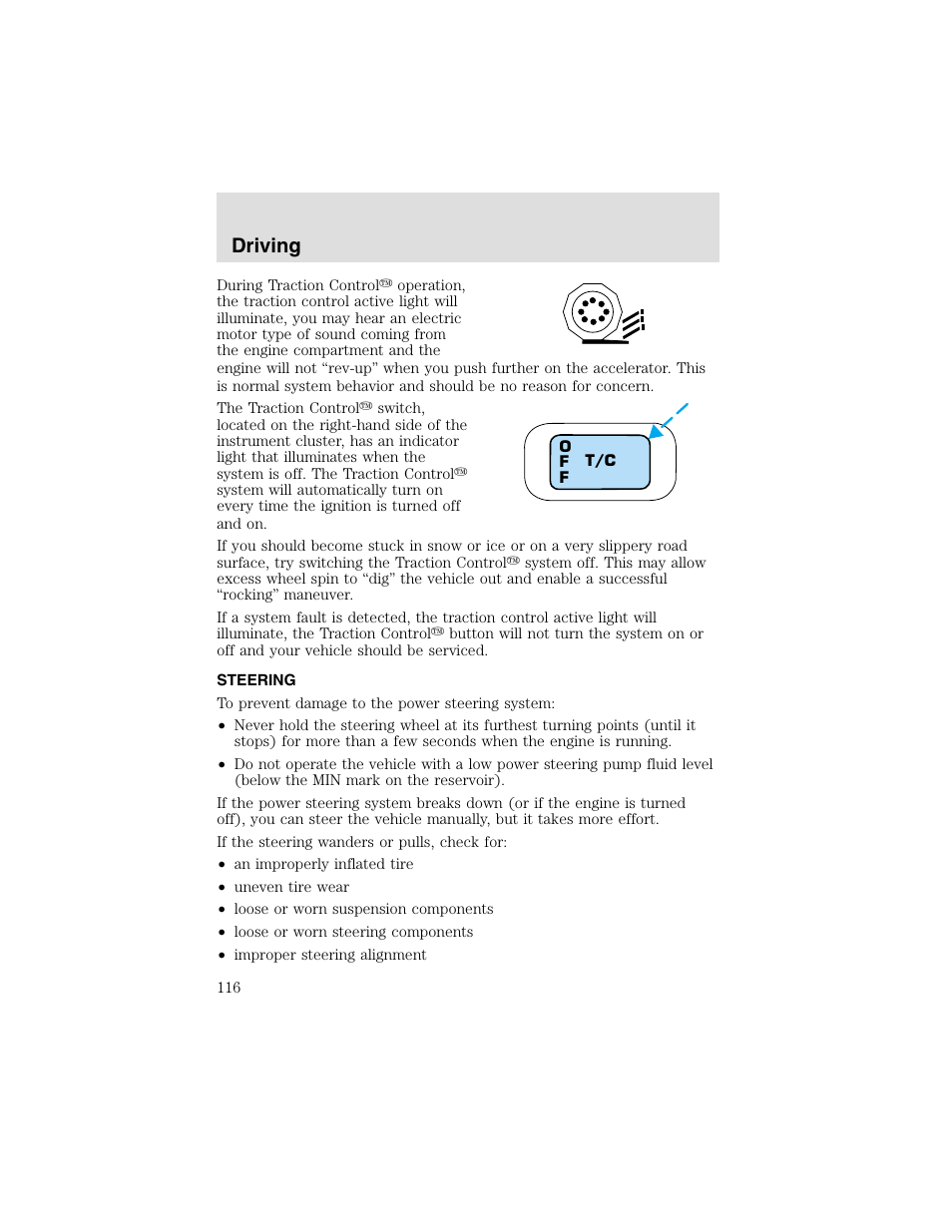Driving | FORD 2003 Taurus v.2 User Manual | Page 116 / 216
