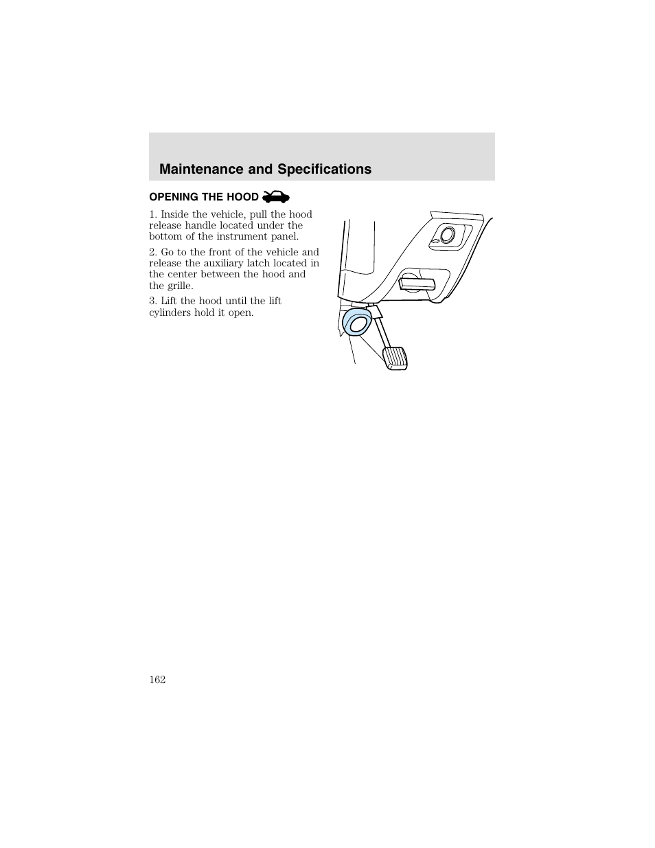 Maintenance and specifications | FORD 2003 Taurus v.2 User Manual | Page 162 / 216