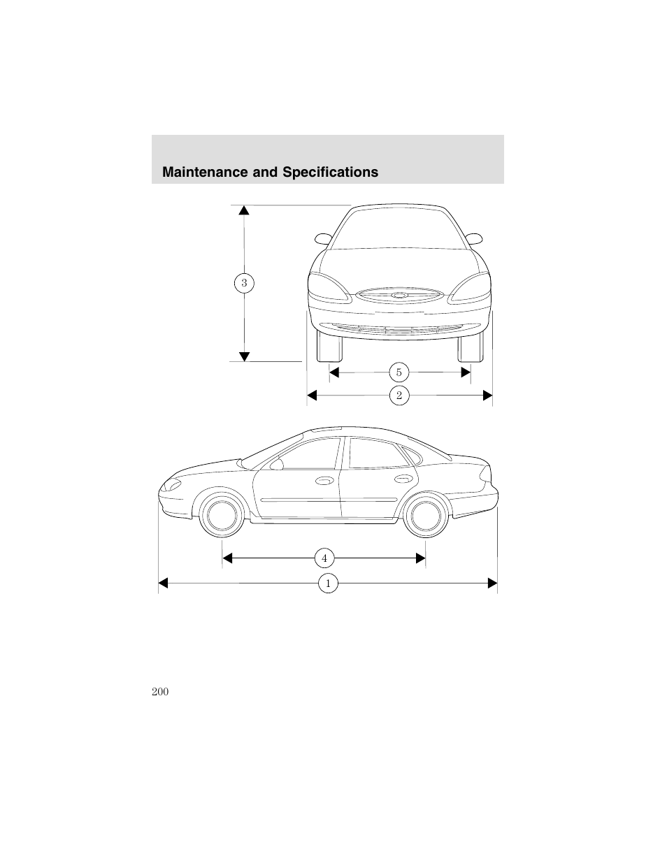 Maintenance and specifications | FORD 2003 Taurus v.2 User Manual | Page 200 / 216