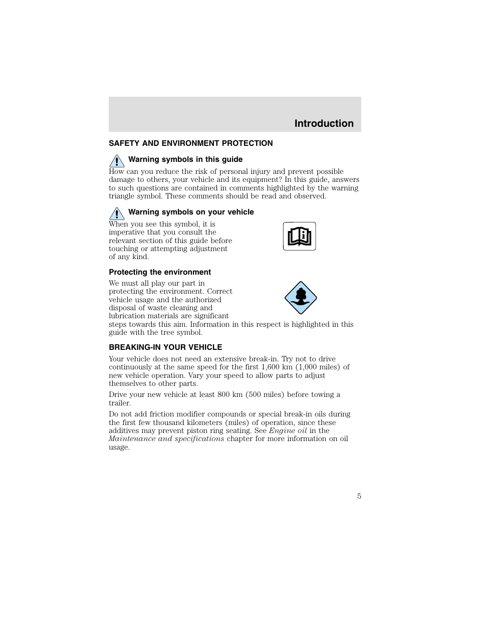 Introduction | FORD 2003 Taurus v.2 User Manual | Page 5 / 216