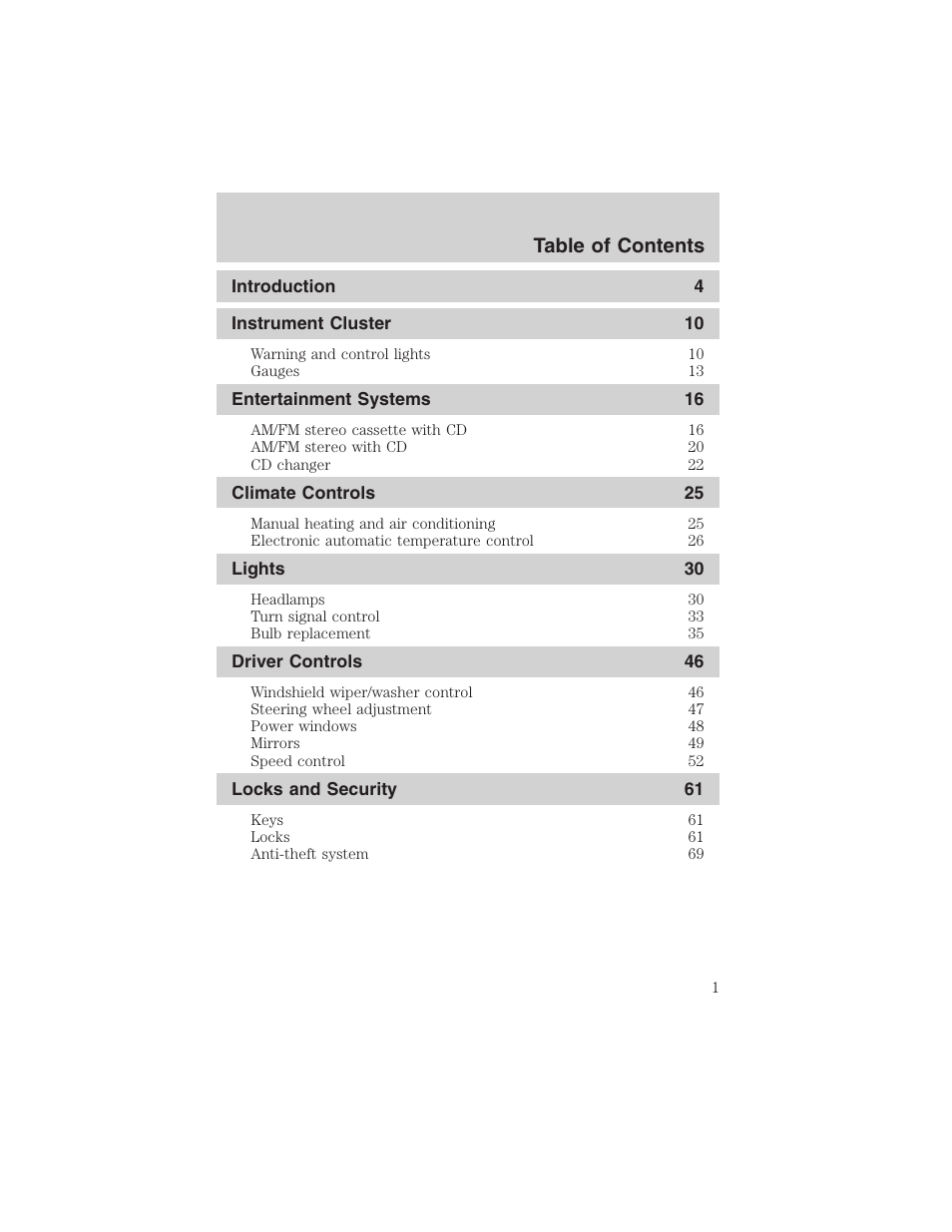 FORD 2003 Taurus v.3 User Manual | 216 pages