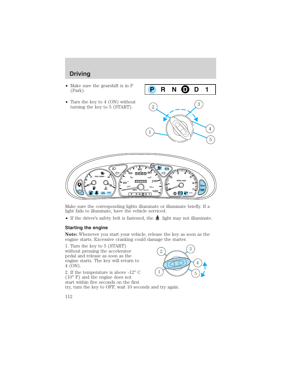 Driving | FORD 2003 Taurus v.3 User Manual | Page 112 / 216