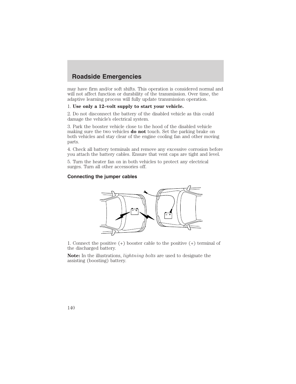 Roadside emergencies | FORD 2003 Taurus v.3 User Manual | Page 140 / 216