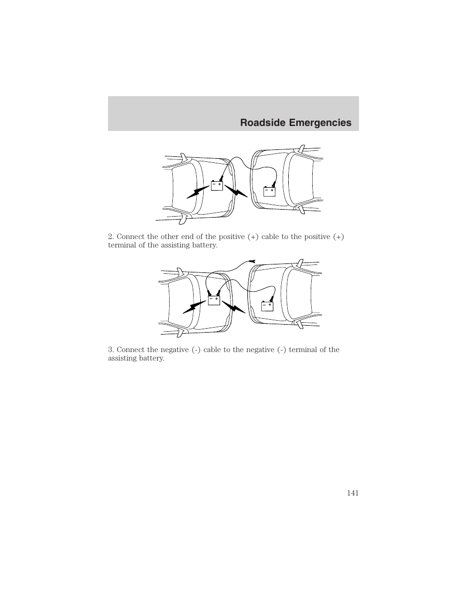 Roadside emergencies | FORD 2003 Taurus v.3 User Manual | Page 141 / 216