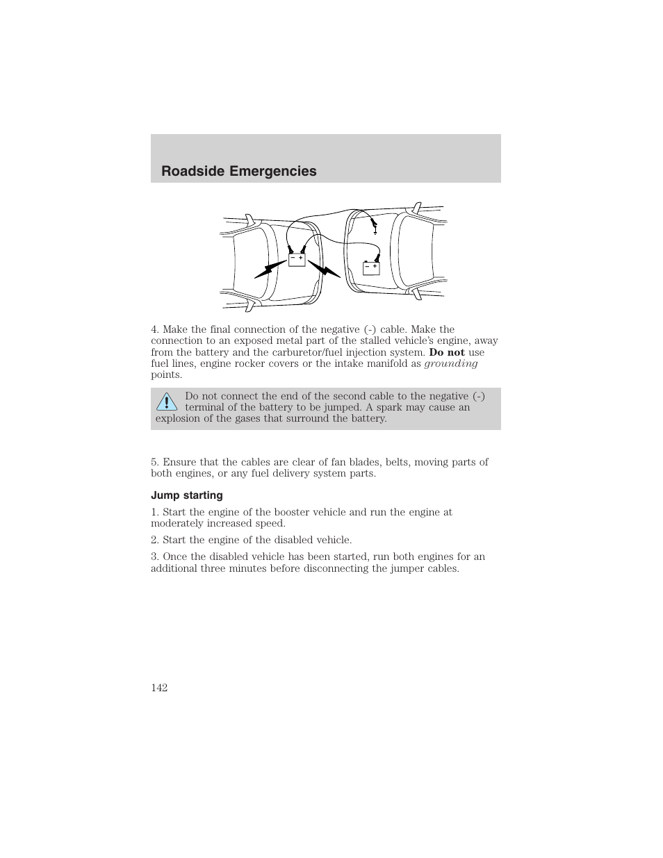 Roadside emergencies | FORD 2003 Taurus v.3 User Manual | Page 142 / 216