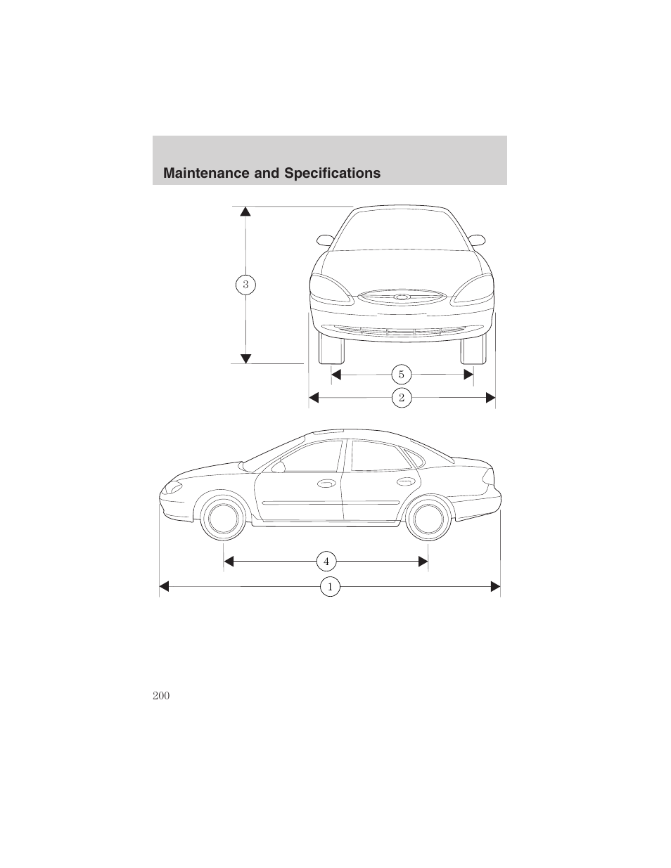 Maintenance and specifications | FORD 2003 Taurus v.3 User Manual | Page 200 / 216