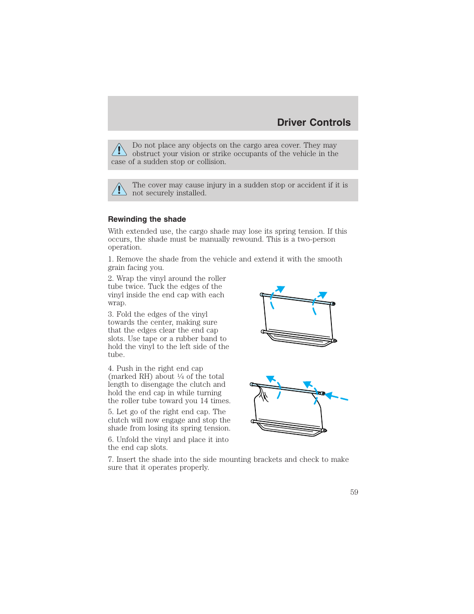 Driver controls | FORD 2003 Taurus v.3 User Manual | Page 59 / 216