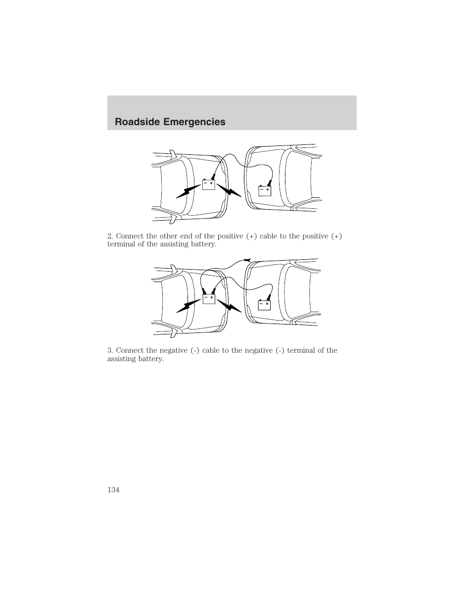 Roadside emergencies | FORD 2003 Thunderbird v.1 User Manual | Page 134 / 200