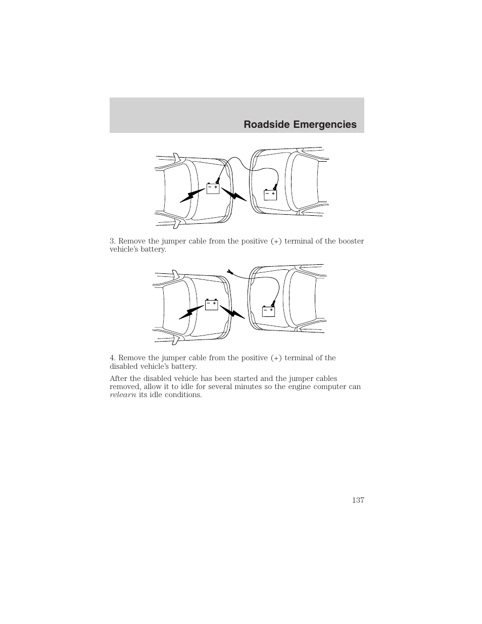 Roadside emergencies | FORD 2003 Thunderbird v.1 User Manual | Page 137 / 200