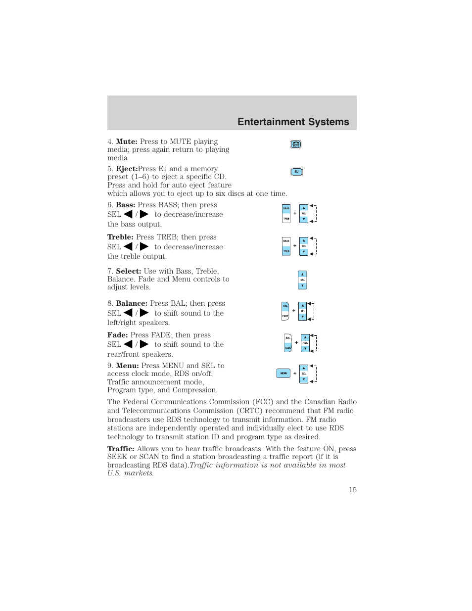 Entertainment systems | FORD 2003 Thunderbird v.1 User Manual | Page 15 / 200