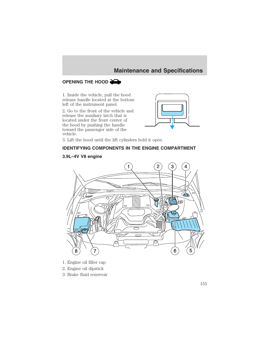 Maintenance and specifications | FORD 2003 Thunderbird v.1 User Manual | Page 155 / 200