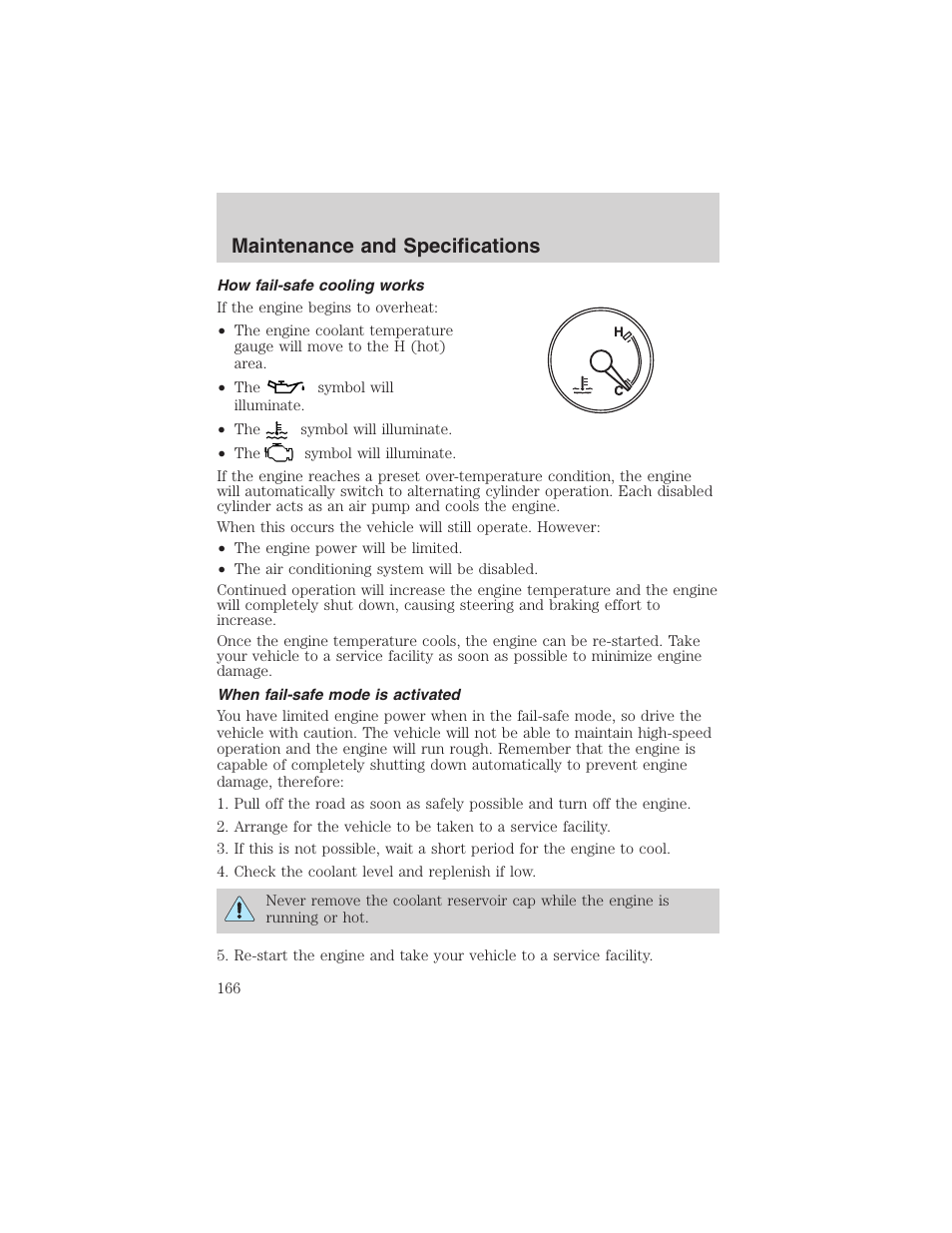 Maintenance and specifications | FORD 2003 Thunderbird v.1 User Manual | Page 166 / 200
