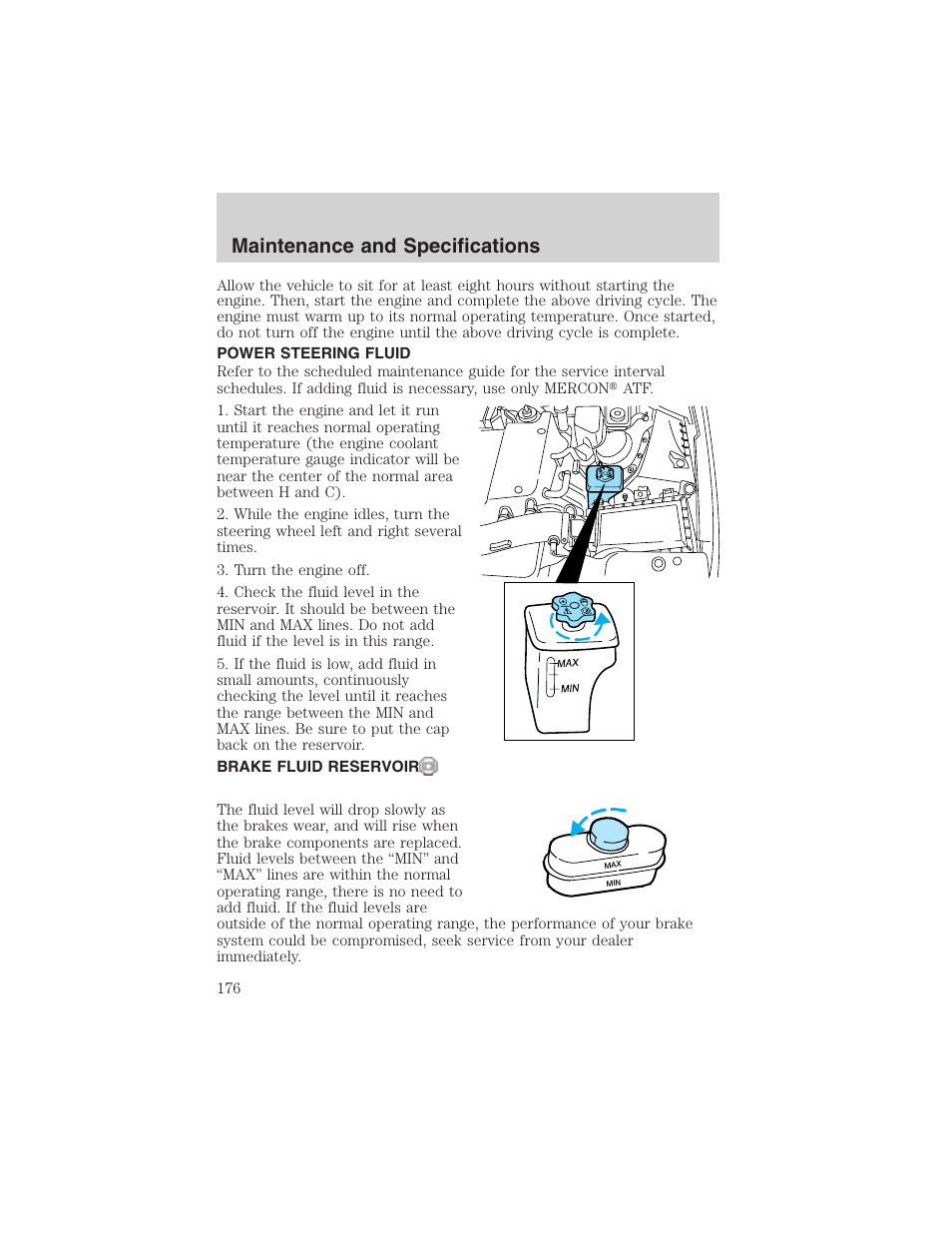 Maintenance and specifications | FORD 2003 Thunderbird v.1 User Manual | Page 176 / 200