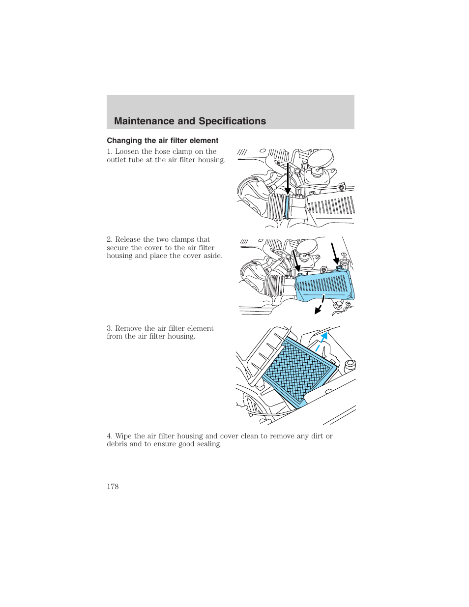 Maintenance and specifications | FORD 2003 Thunderbird v.1 User Manual | Page 178 / 200