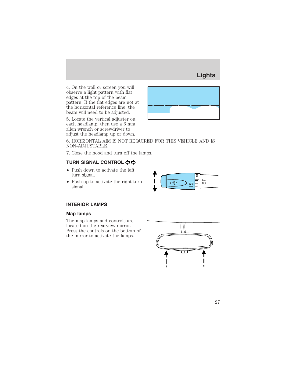 Lights | FORD 2003 Thunderbird v.1 User Manual | Page 27 / 200