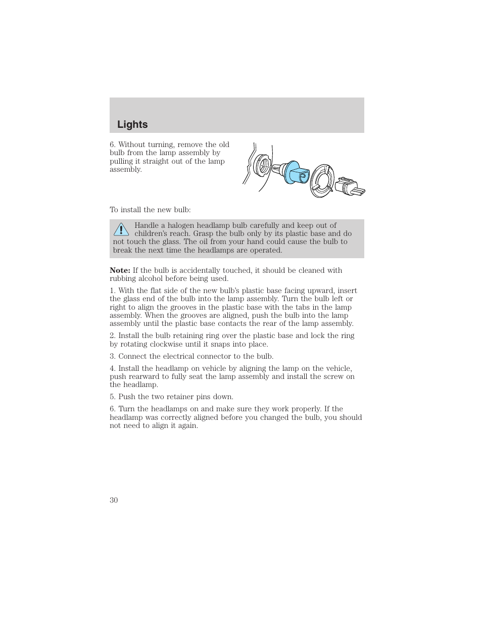 Lights | FORD 2003 Thunderbird v.1 User Manual | Page 30 / 200