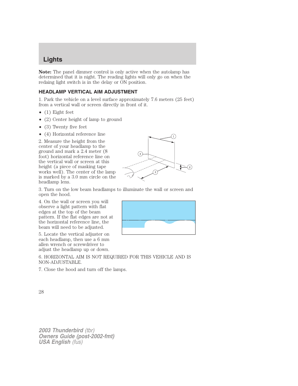 Lights | FORD 2003 Thunderbird v.2 User Manual | Page 28 / 200