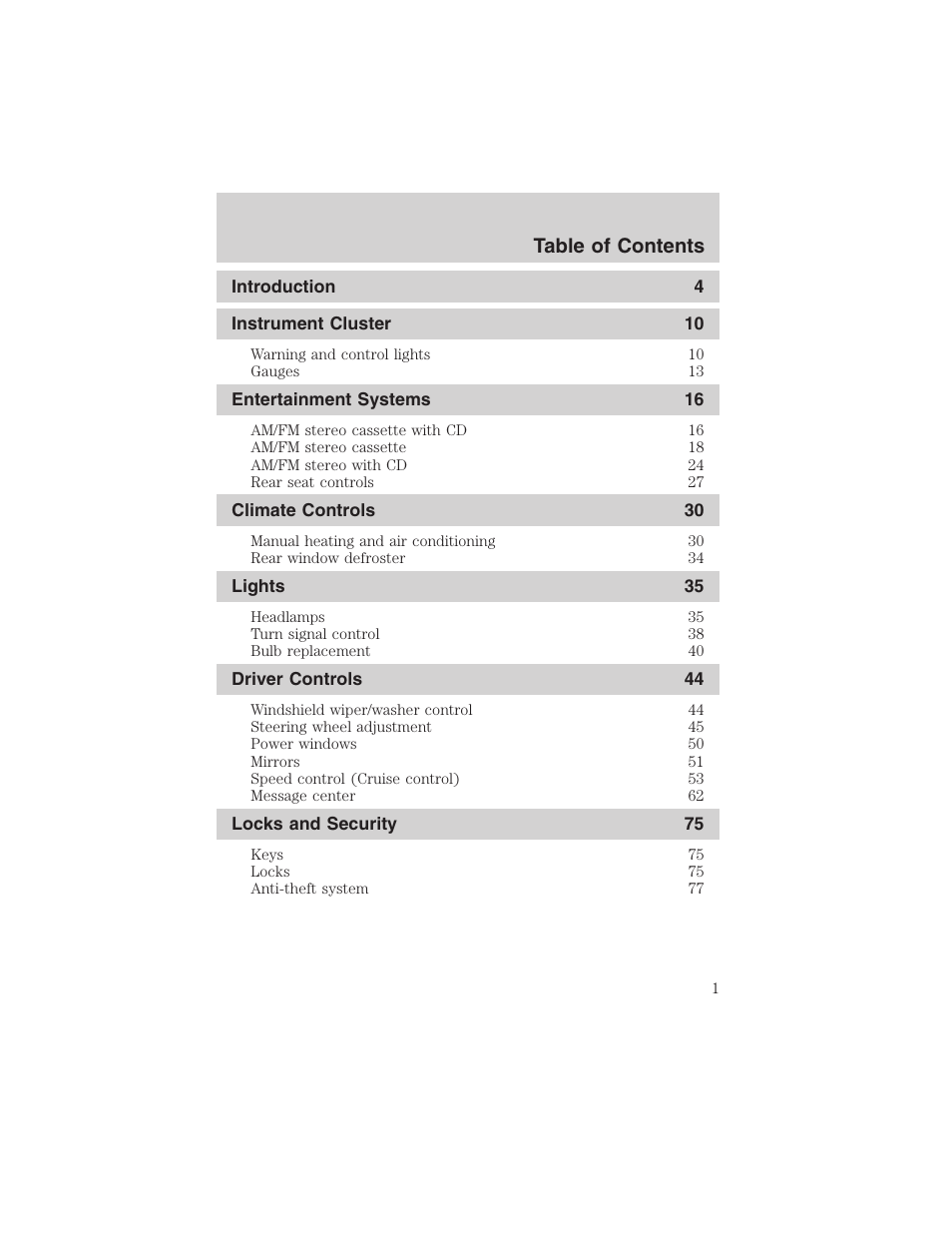 FORD 2003 Windstar v.1 User Manual | 240 pages