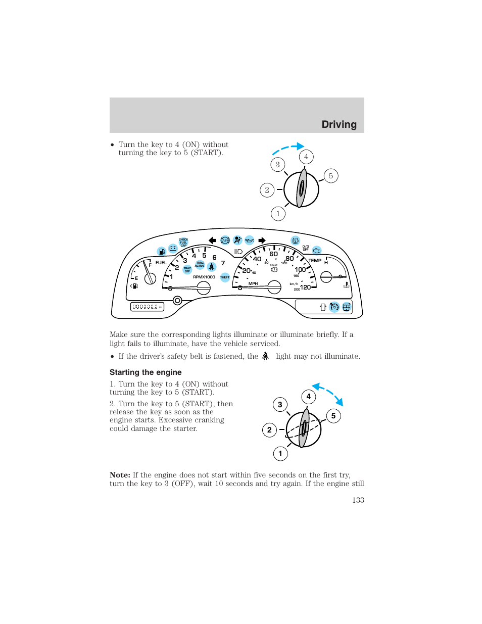 Driving | FORD 2003 Windstar v.1 User Manual | Page 133 / 240