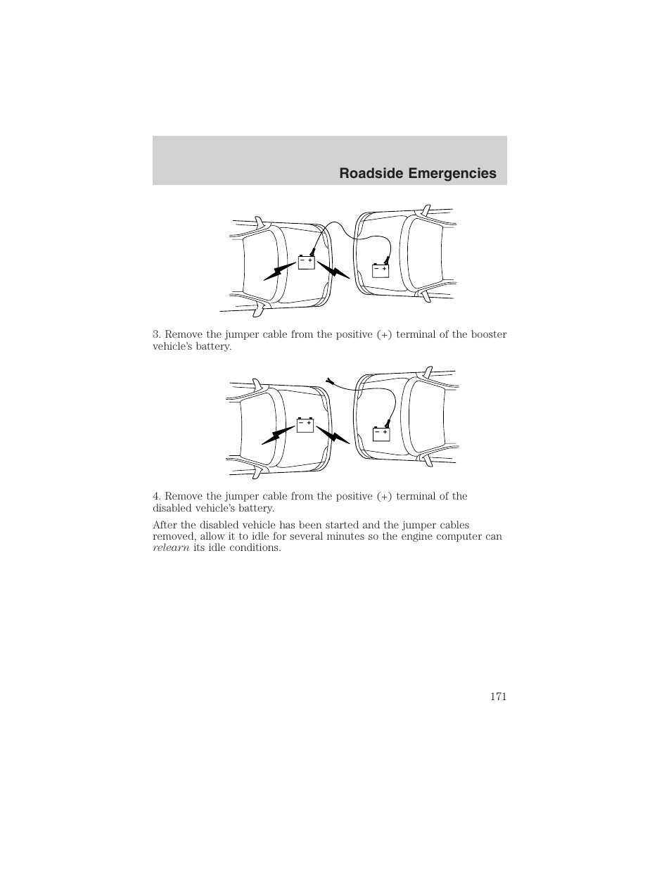 Roadside emergencies | FORD 2003 Windstar v.1 User Manual | Page 171 / 240