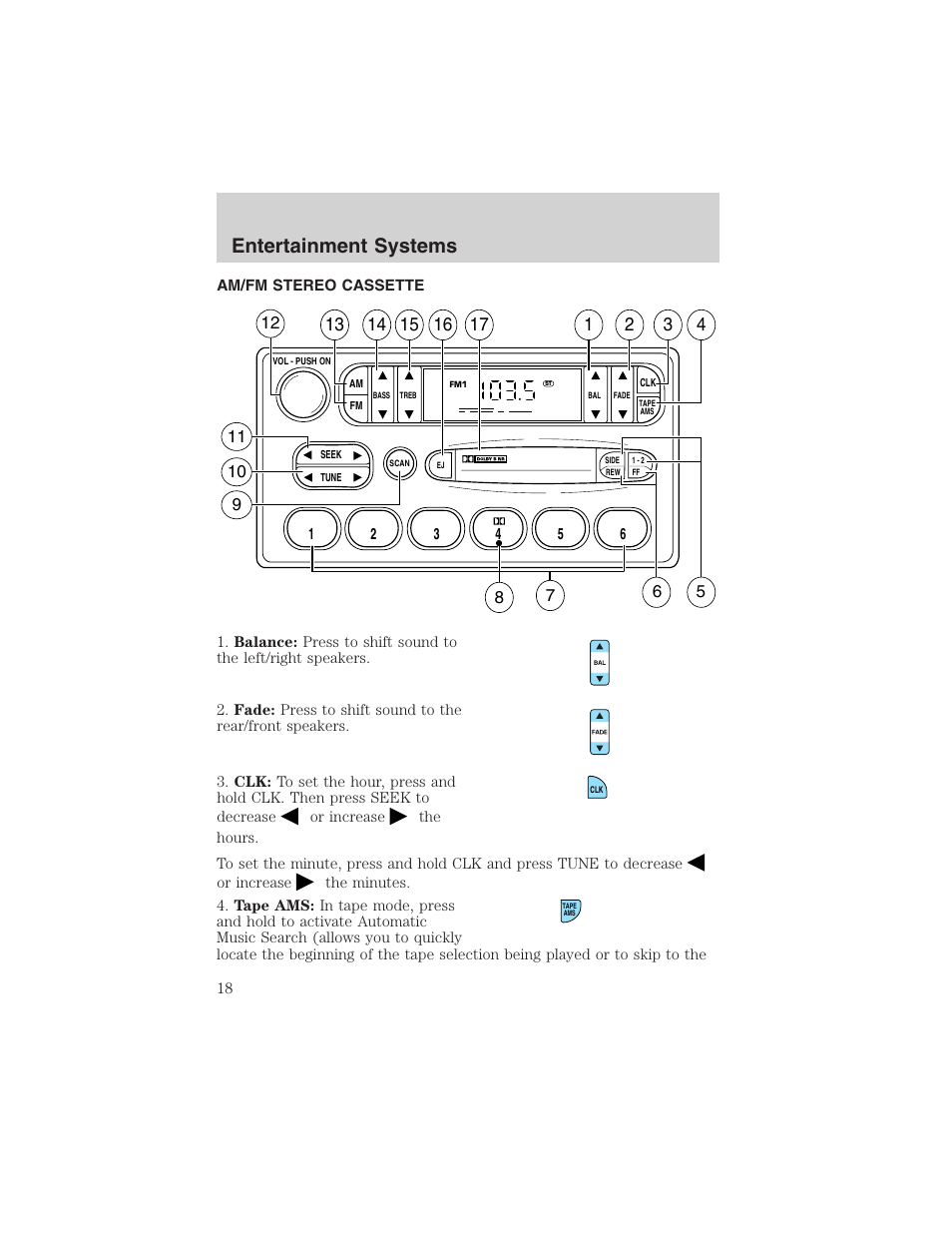 Entertainment systems | FORD 2003 Windstar v.1 User Manual | Page 18 / 240