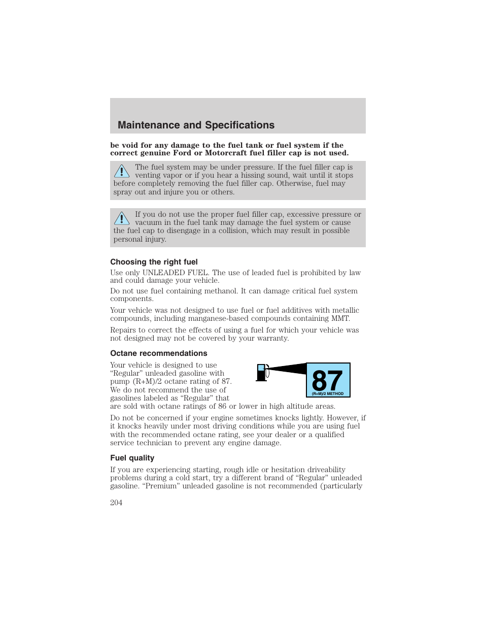 FORD 2003 Windstar v.1 User Manual | Page 204 / 240