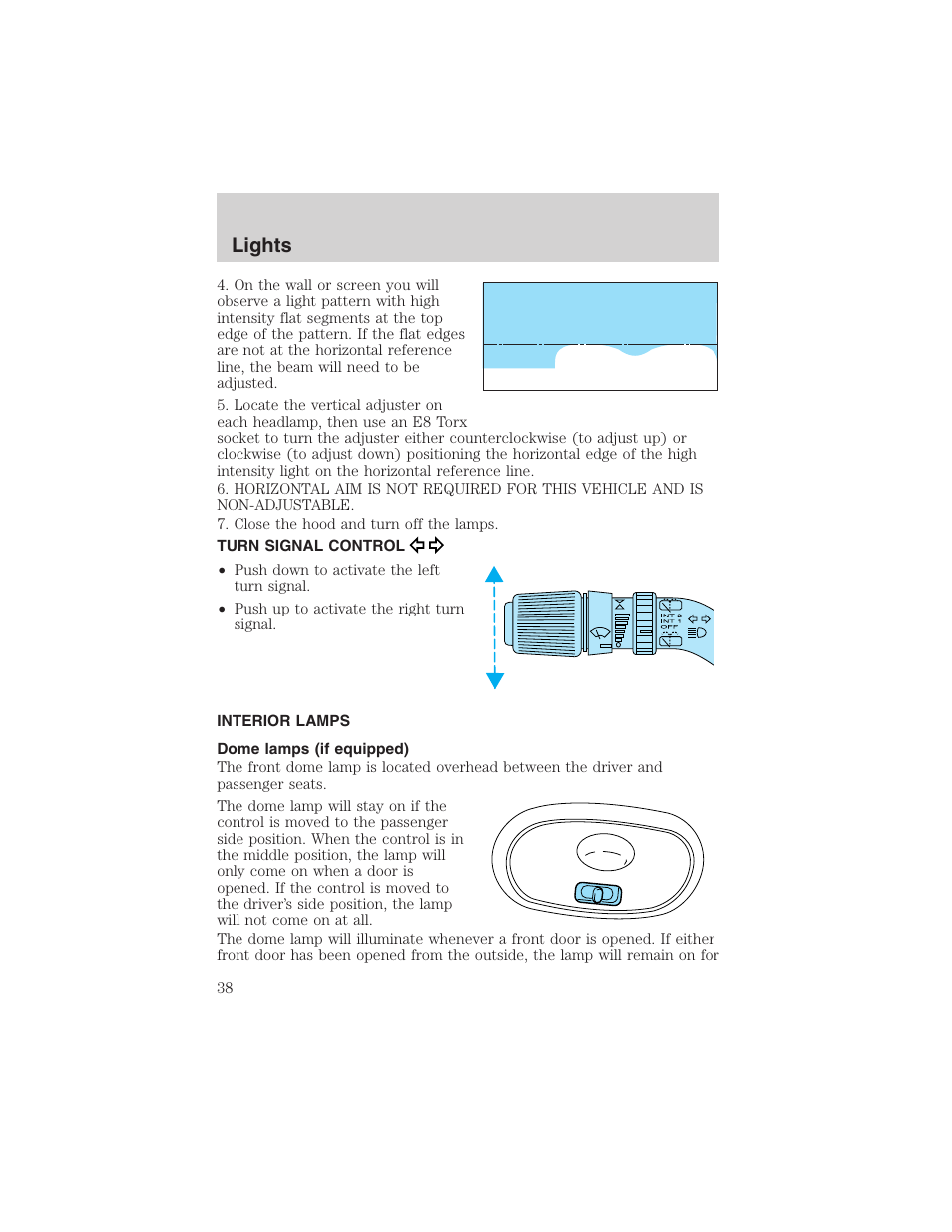 Lights | FORD 2003 Windstar v.1 User Manual | Page 38 / 240