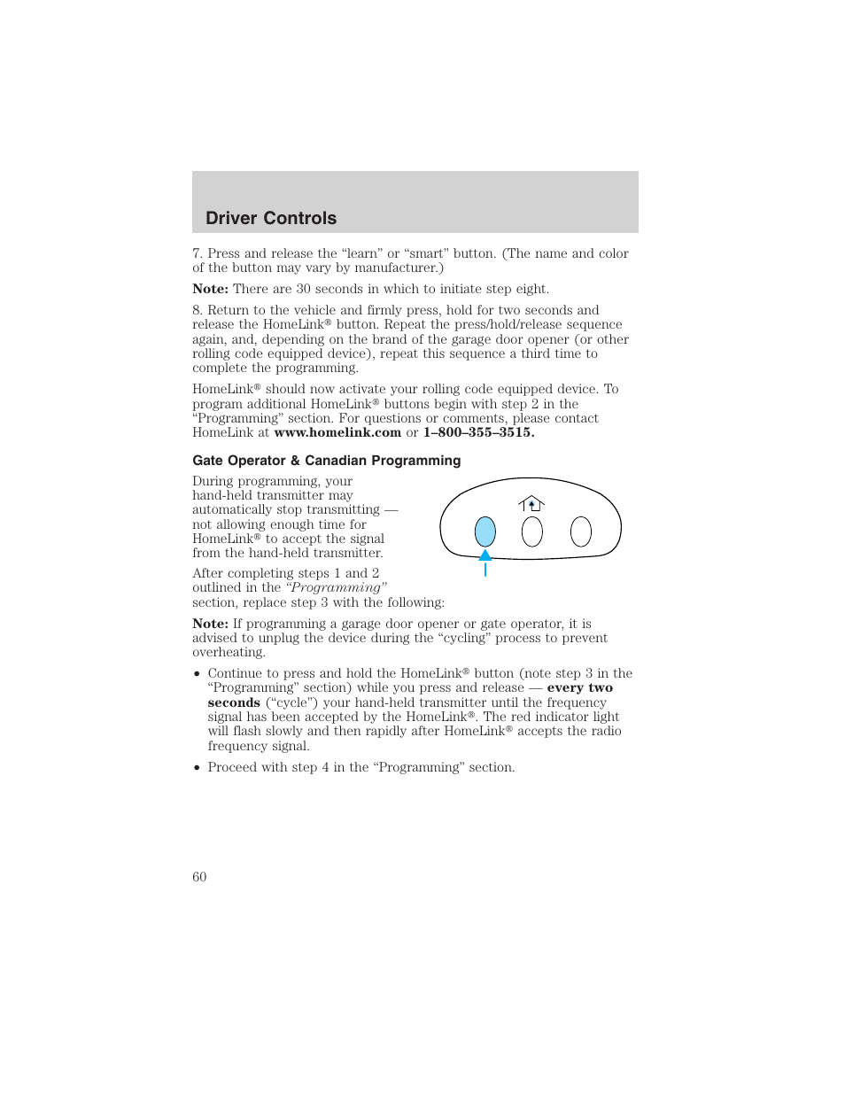 Driver controls | FORD 2003 Windstar v.1 User Manual | Page 60 / 240
