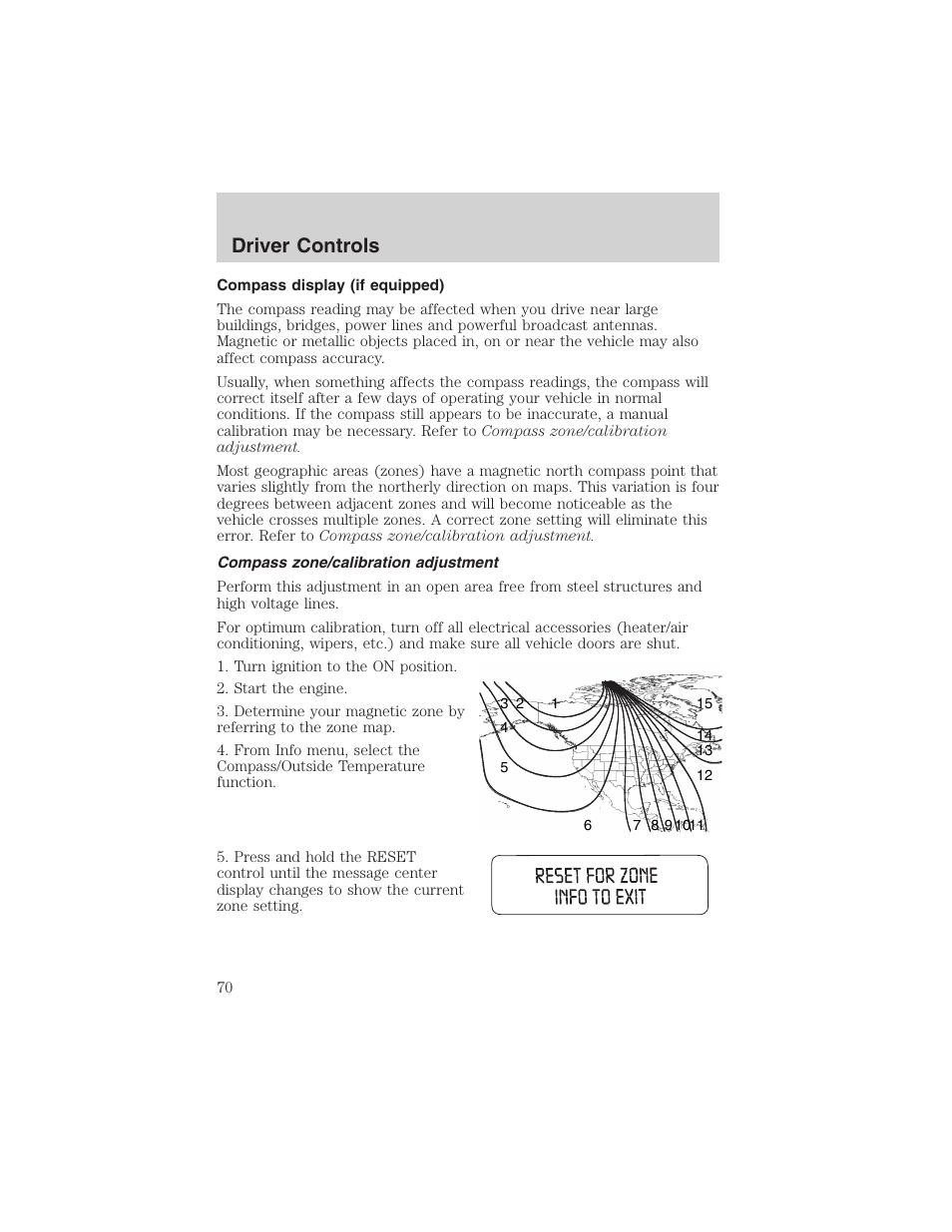 Driver controls | FORD 2003 Windstar v.1 User Manual | Page 70 / 240