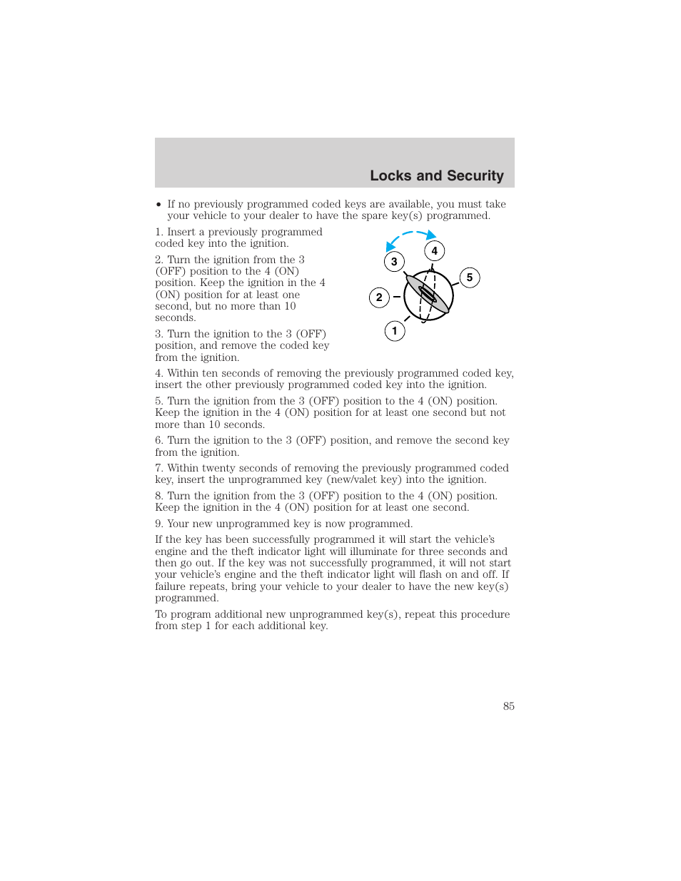 Locks and security | FORD 2003 Windstar v.1 User Manual | Page 85 / 240