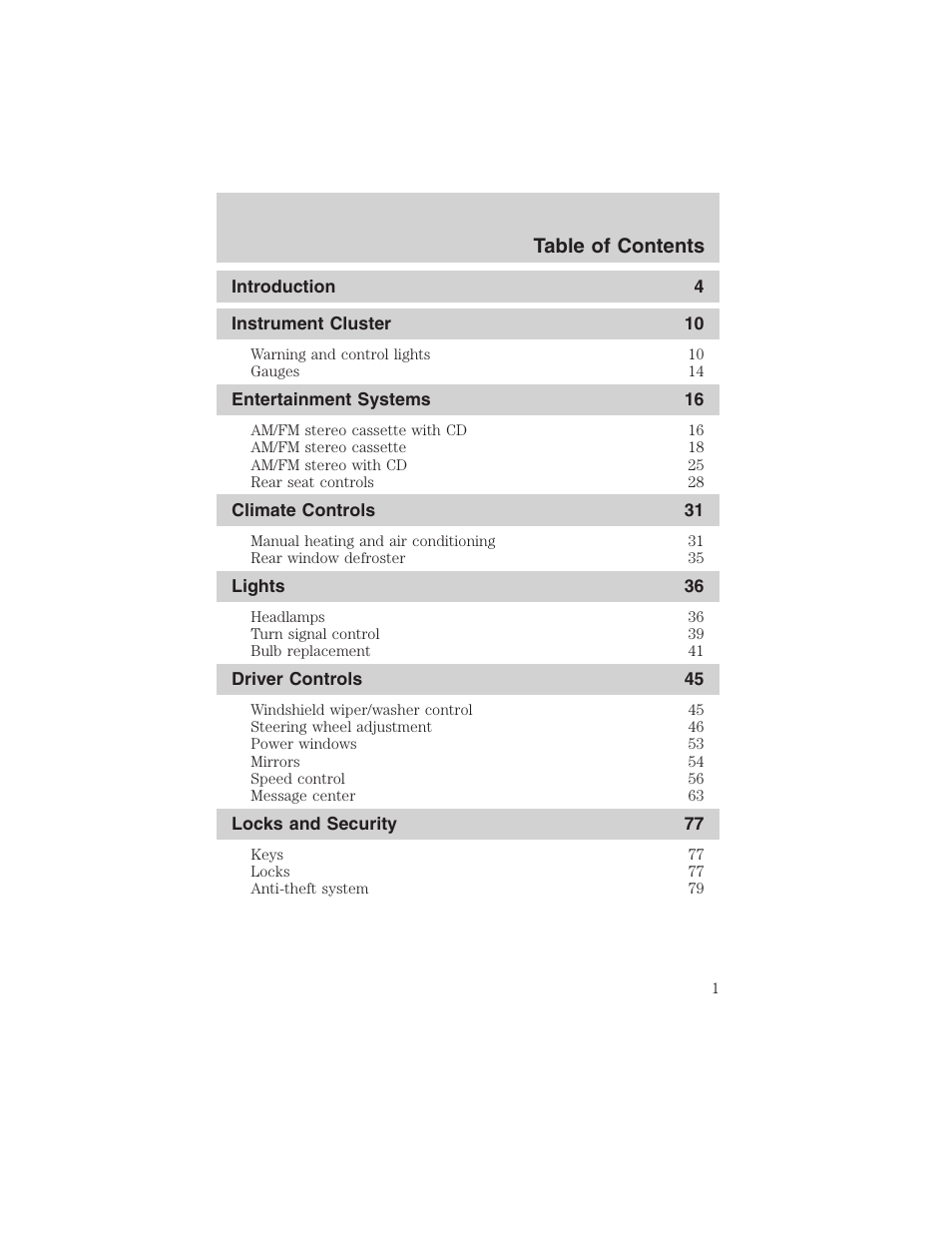 FORD 2003 Windstar v.2 User Manual | 240 pages